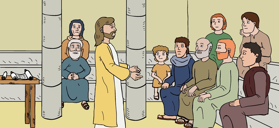 Jesús anuncia a la sinagoga el Regne de Déu